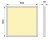 Wymiary kwadratowego panelu LED 60W Alaska 600x600x40 mm rysunek techniczny oprawy.